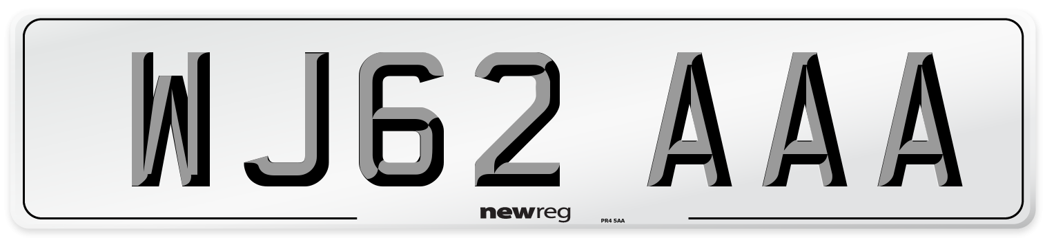 WJ62 AAA Number Plate from New Reg